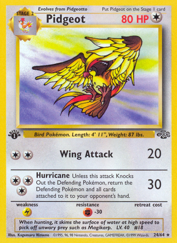 Pidgeot (24/64) [Jungle 1st Edition] | Card Citadel