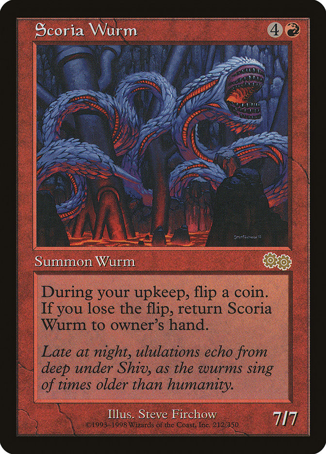 Scoria Wurm [Urza's Saga] | Card Citadel