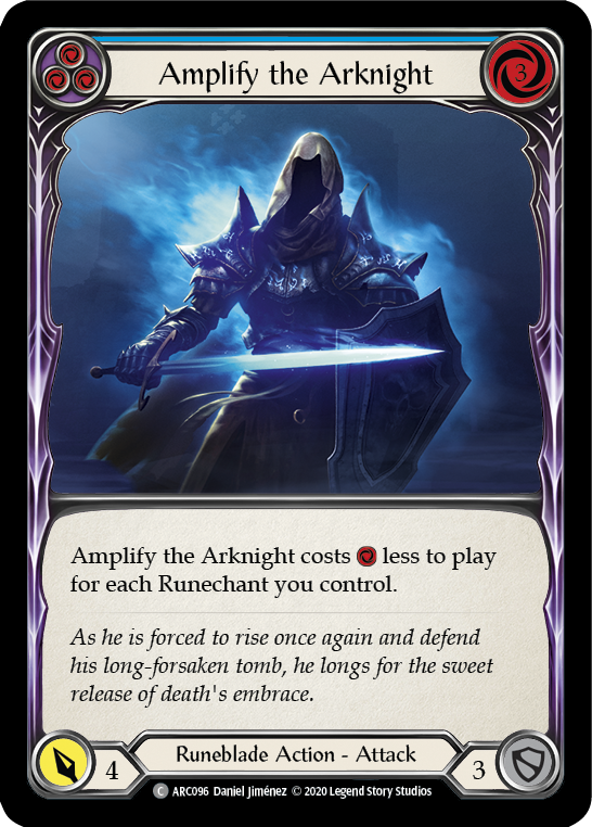 Amplify the Arknight (Blue) [ARC096] Unlimited Rainbow Foil | Card Citadel