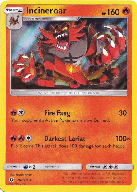 Incineroar (26/149) (Water Web Holo) [Sun & Moon: Base Set] | Card Citadel