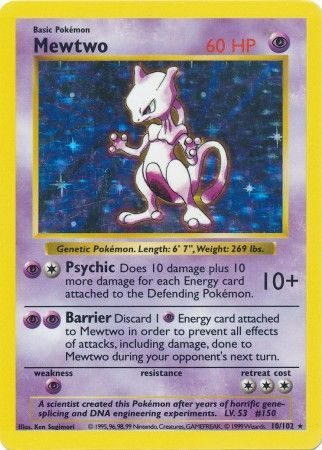 Mewtwo (10/102) [Base Set Shadowless Unlimited] | Card Citadel