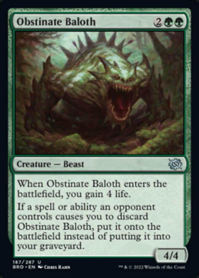 Obstinate Baloth [The Brothers' War] | Card Citadel