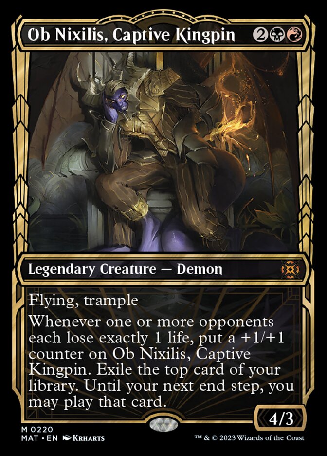 Ob Nixilis, Captive Kingpin (Showcase Halo Foil) [March of the Machine: The Aftermath] | Card Citadel