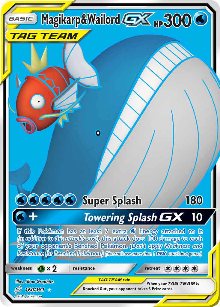 Magikarp & Wailord GX (160/181) [Sun & Moon: Team Up] | Card Citadel