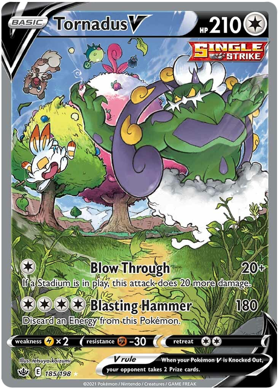 Tornadus V (185/198) [Sword & Shield: Chilling Reign] | Card Citadel