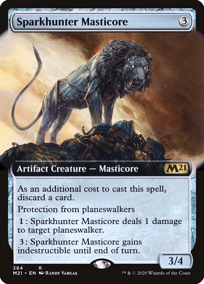 Sparkhunter Masticore (Extended Art) [Core Set 2021] | Card Citadel