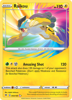 Raikou (050/185) [Sword & Shield: Vivid Voltage] | Card Citadel