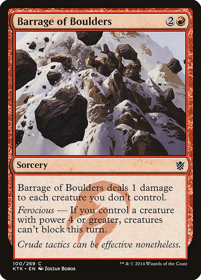 Barrage of Boulders [Khans of Tarkir] | Card Citadel