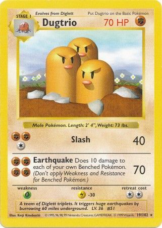 Dugtrio (19/102) [Base Set Shadowless Unlimited] | Card Citadel