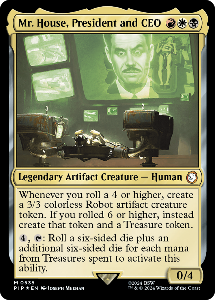 Mr. House, President and CEO (Surge Foil) [Fallout] | Card Citadel