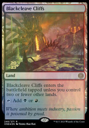 Blackcleave Cliffs [Phyrexia: All Will Be One Prerelease Promos] | Card Citadel