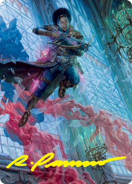 Kaya, Geist Hunter Art Card (Gold-Stamped Signature) [Innistrad: Crimson Vow Art Series] | Card Citadel