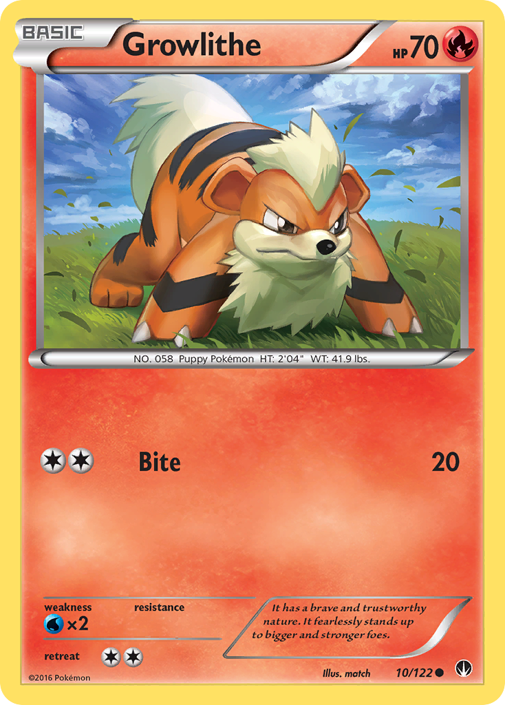 Growlithe (10/122) [XY: BREAKpoint] | Card Citadel