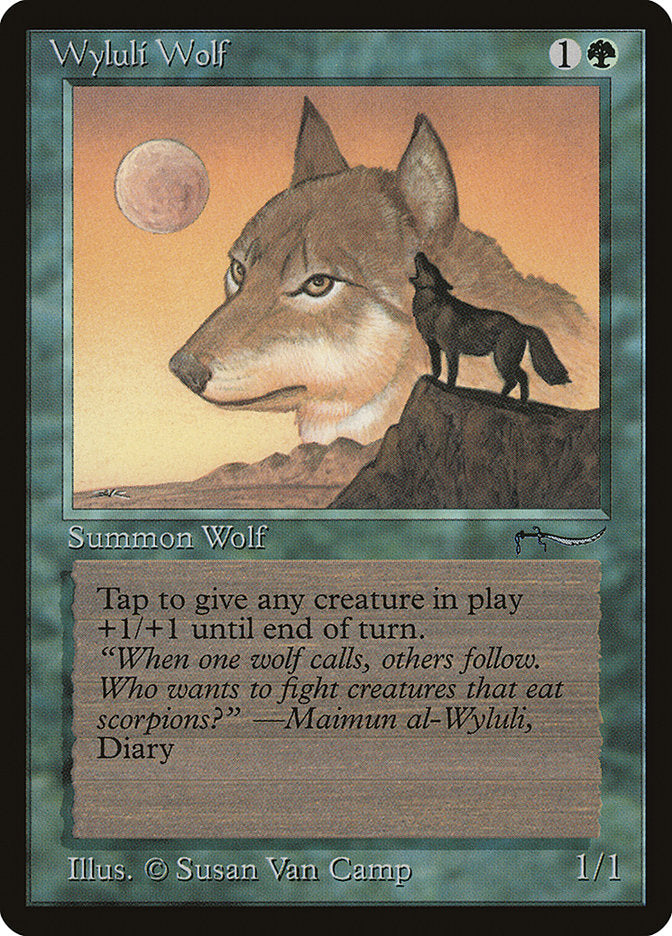 Wyluli Wolf (Light Mana Cost) [Arabian Nights] | Card Citadel