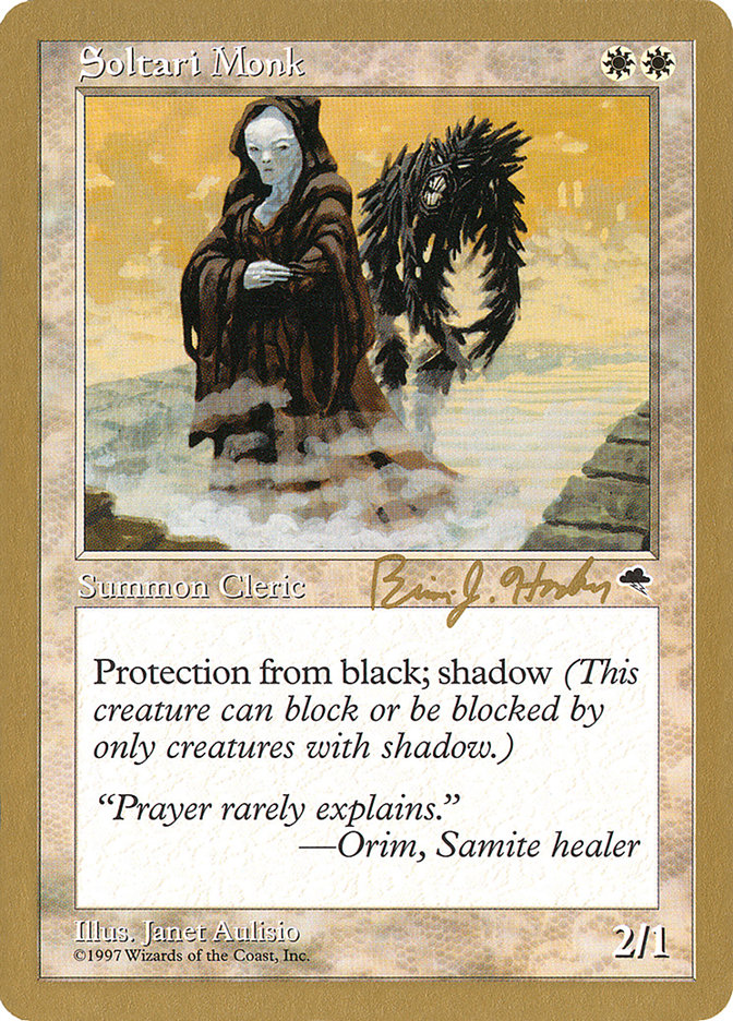 Soltari Monk (Brian Hacker) [World Championship Decks 1998] | Card Citadel