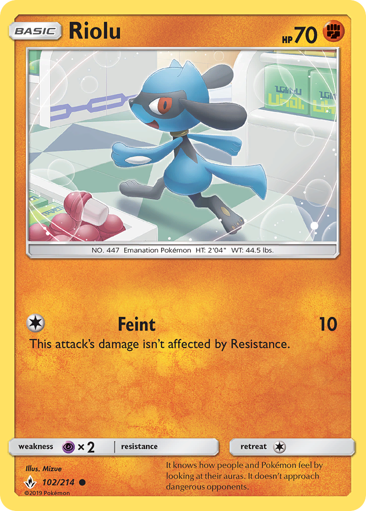 Riolu (102/214) [Sun & Moon: Unbroken Bonds] | Card Citadel