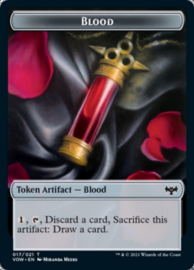 Blood // Treasure Double-sided Token [Innistrad: Crimson Vow Tokens] | Card Citadel