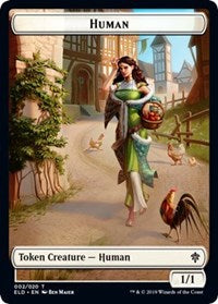 Human // Food (17) Double-sided Token [Throne of Eldraine Tokens] | Card Citadel