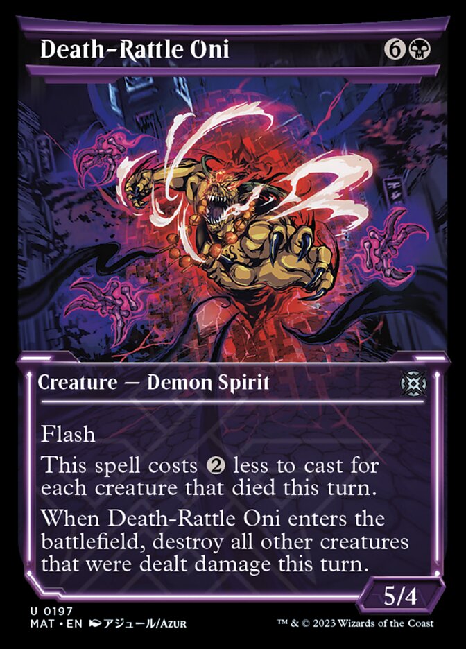 Death-Rattle Oni (Showcase Halo Foil) [March of the Machine: The Aftermath] | Card Citadel