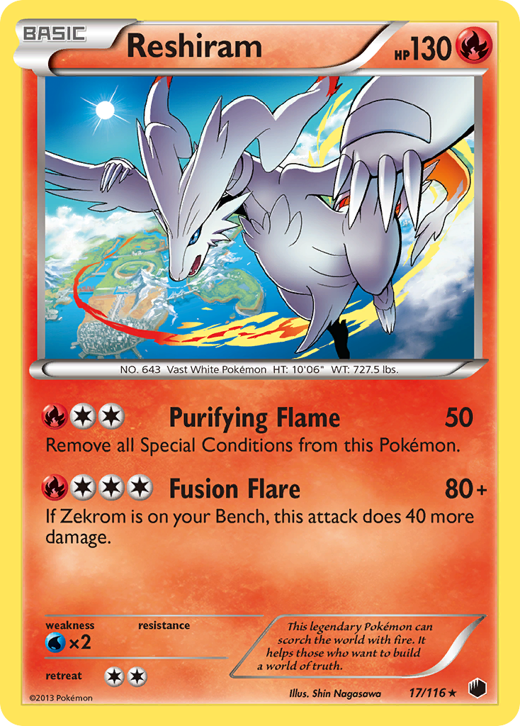 Reshiram (17/116) [Black & White: Plasma Freeze] | Card Citadel