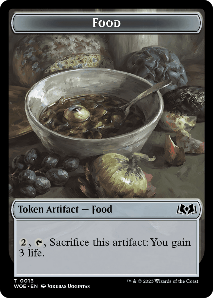 Faerie // Food (0013) Double-Sided Token [Wilds of Eldraine Tokens] | Card Citadel
