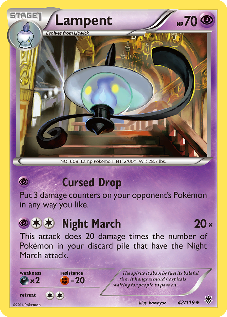 Lampent (42/119) [XY: Phantom Forces] | Card Citadel