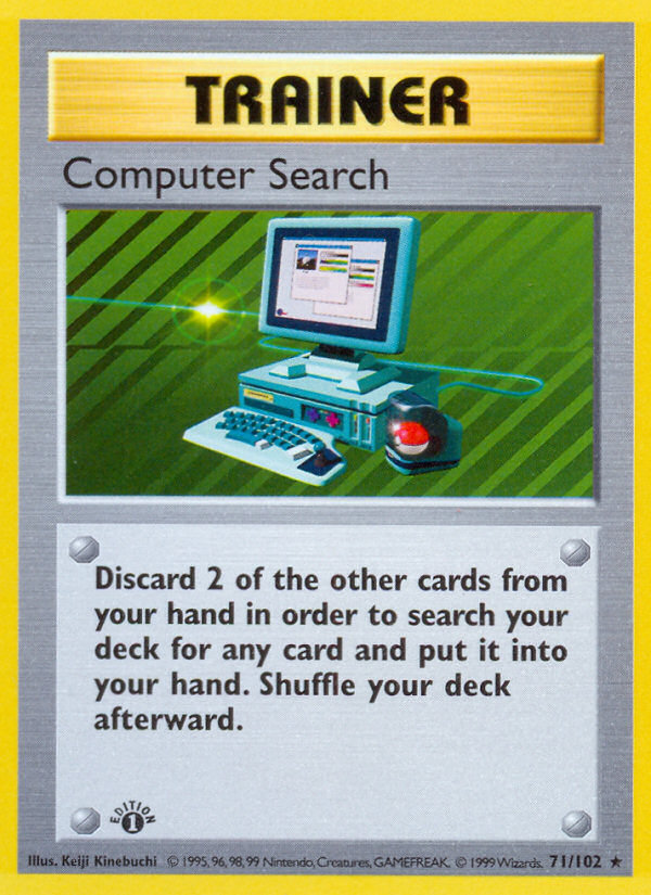 Computer Search (71/102) (Shadowless) [Base Set 1st Edition] | Card Citadel
