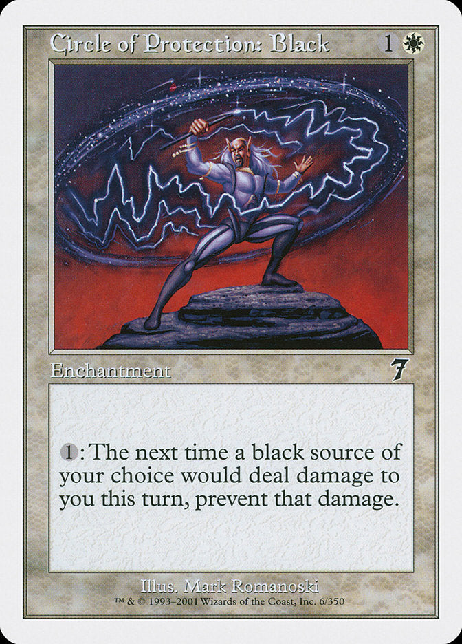 Circle of Protection: Black [Seventh Edition] | Card Citadel