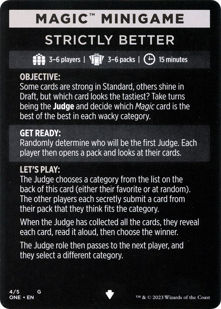 Strictly Better (Magic Minigame) [Phyrexia: All Will Be One Minigame] | Card Citadel