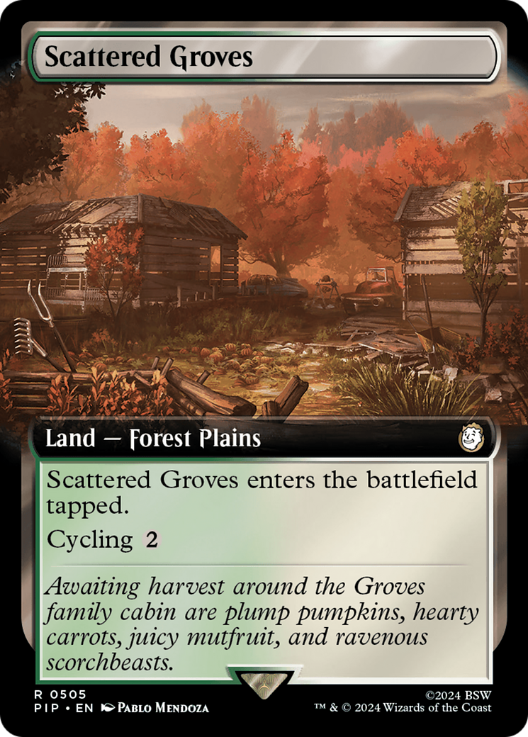 Scattered Groves (Extended Art) [Fallout] | Card Citadel