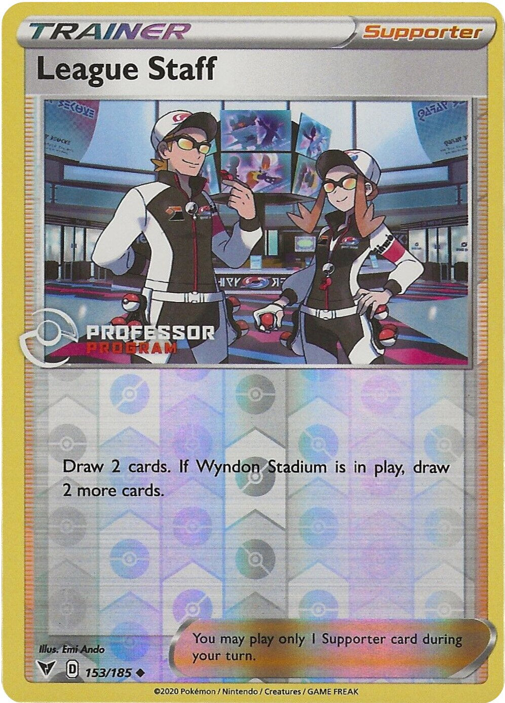 League Staff (153/185) (Professor Program Promo) [Sword & Shield: Vivid Voltage] | Card Citadel