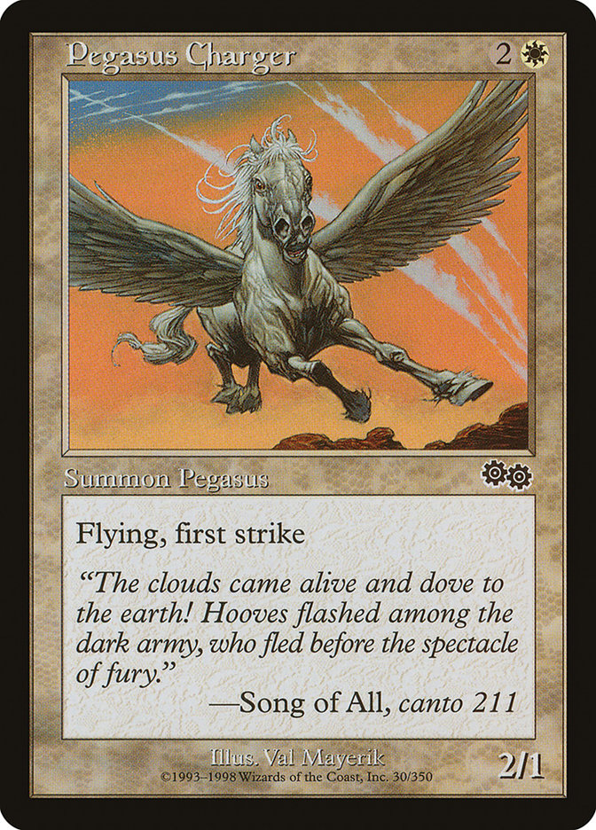 Pegasus Charger [Urza's Saga] | Card Citadel