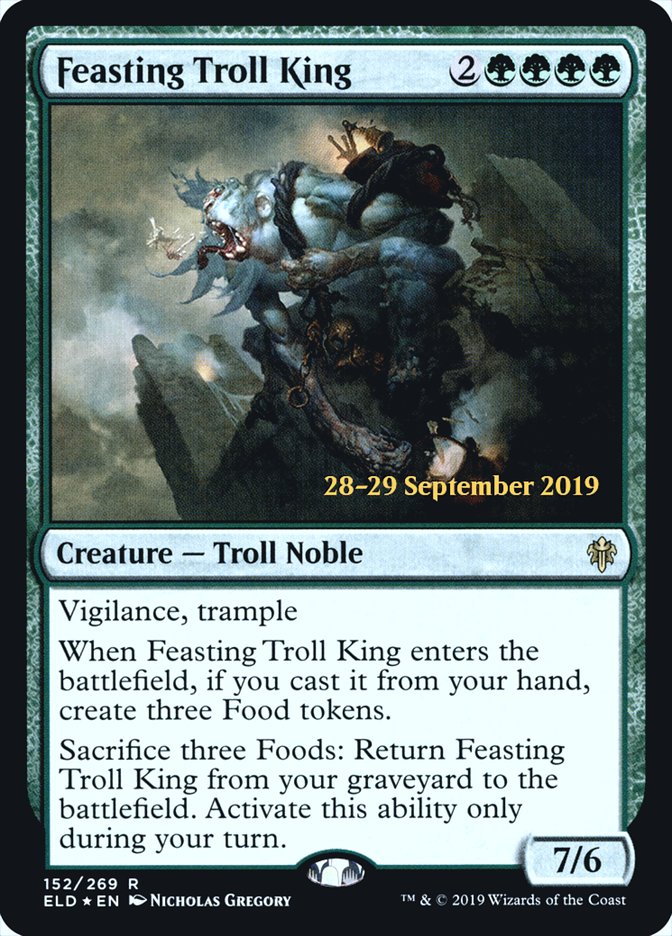 Feasting Troll King  [Throne of Eldraine Prerelease Promos] | Card Citadel