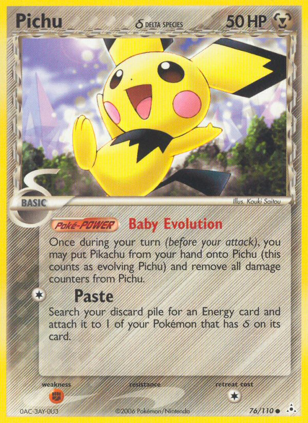 Pichu (76/110) (Delta Species) [EX: Holon Phantoms] | Card Citadel