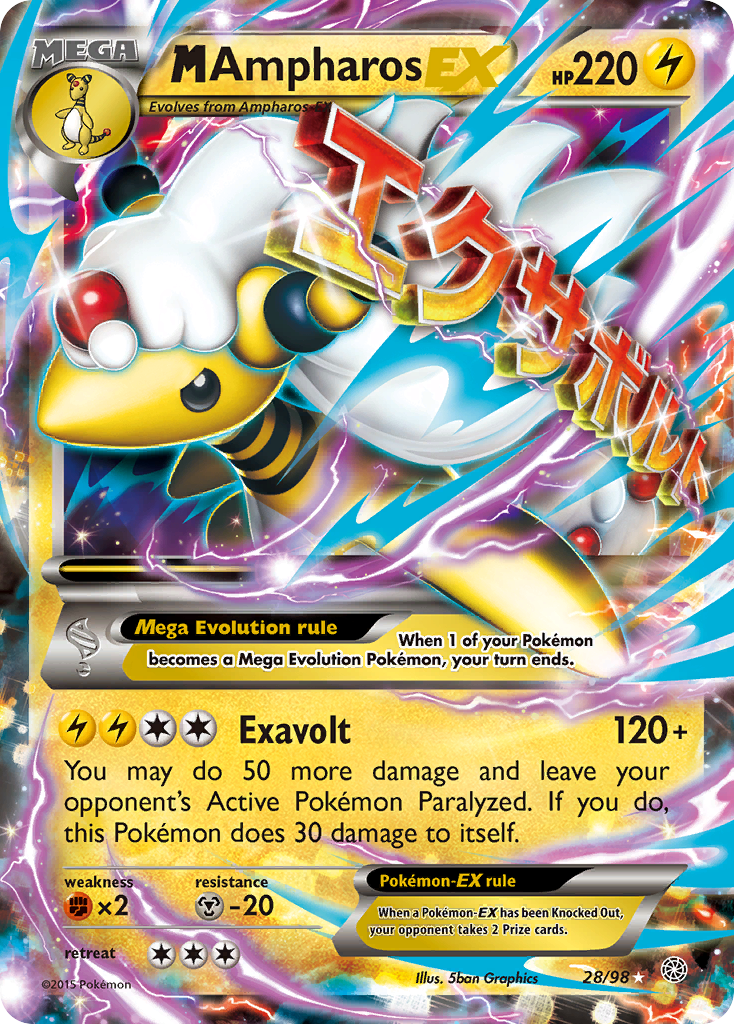 M Ampharos EX (28/98) [XY: Ancient Origins] | Card Citadel