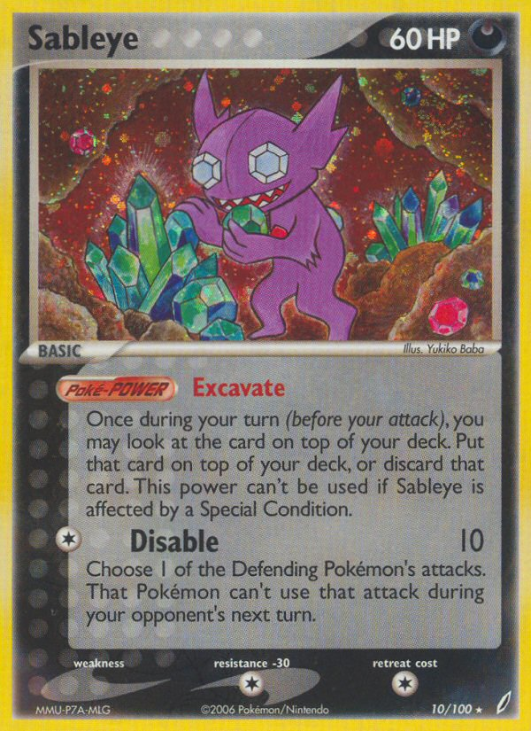 Sableye (10/100) [EX: Crystal Guardians] | Card Citadel