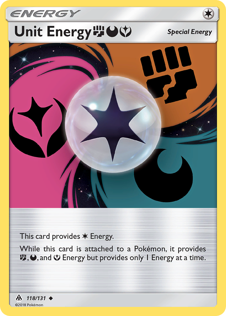 Unit Energy (118/131) (Fighting, Darkness, Fairy) [Sun & Moon: Forbidden Light] | Card Citadel