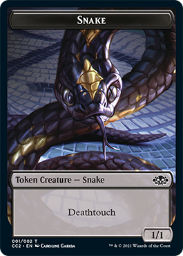 Snake // Zombie Double-sided Token [Commander Collection: Black Tokens] | Card Citadel