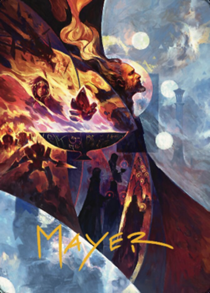 Urza's Command Art Card (Gold-Stamped Signature) [The Brothers' War Art Series] | Card Citadel