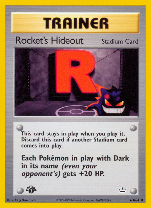 Rocket's Hideout (63/64) [Neo Revelation 1st Edition] | Card Citadel
