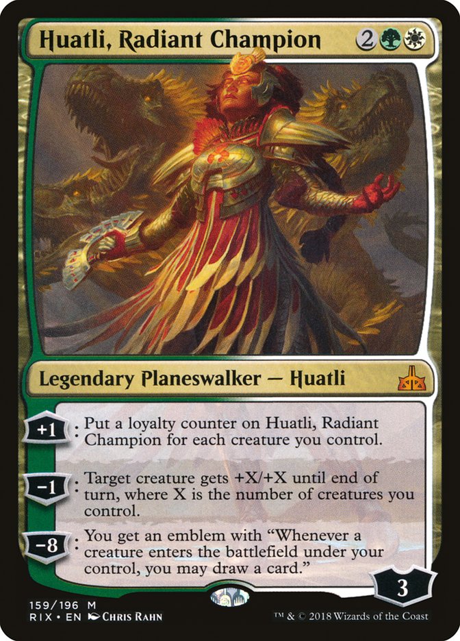 Huatli, Radiant Champion [Rivals of Ixalan] | Card Citadel