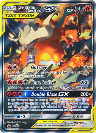 Reshiram & Charizard GX (SM201) (Jumbo Card) [Sun & Moon: Black Star Promos] | Card Citadel