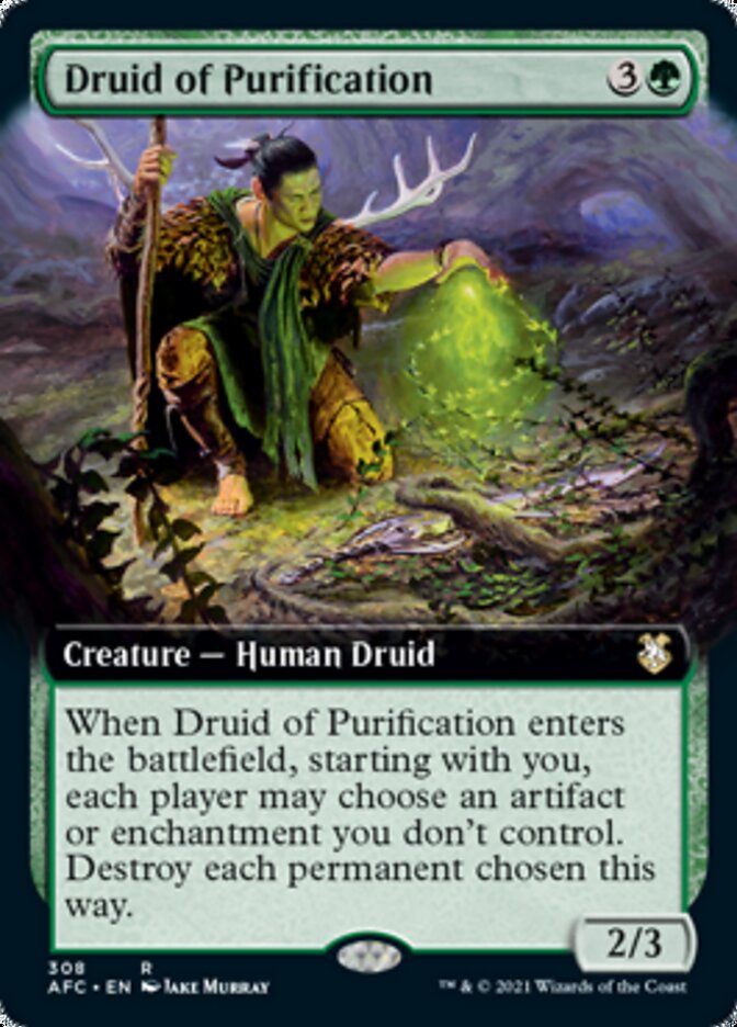 Druid of Purification (Extended) [Dungeons & Dragons: Adventures in the Forgotten Realms Commander] | Card Citadel