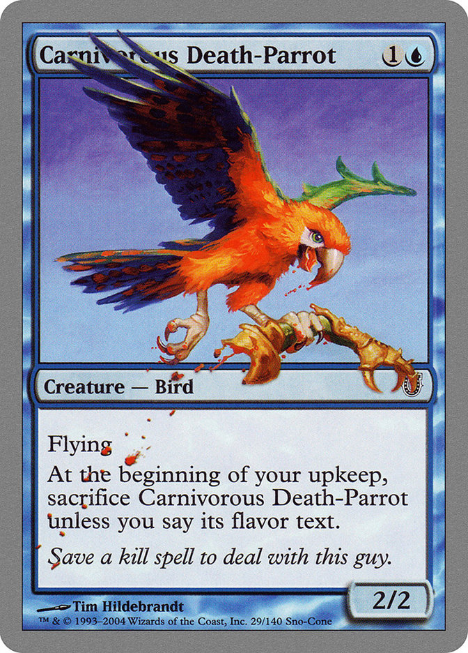 Carnivorous Death-Parrot [Unhinged] | Card Citadel