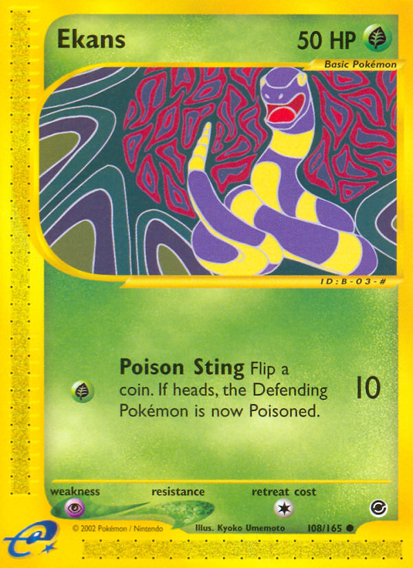 Ekans (108/165) [Expedition: Base Set] | Card Citadel