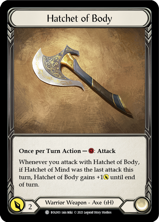 Hatchet of Body [BOL003] (Monarch Boltyn Blitz Deck) | Card Citadel