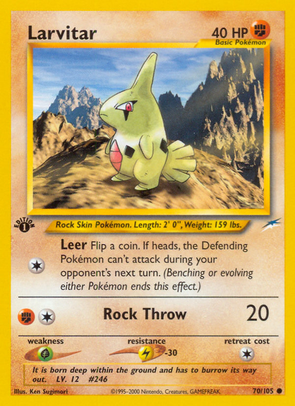 Larvitar (70/105) [Neo Destiny 1st Edition] | Card Citadel