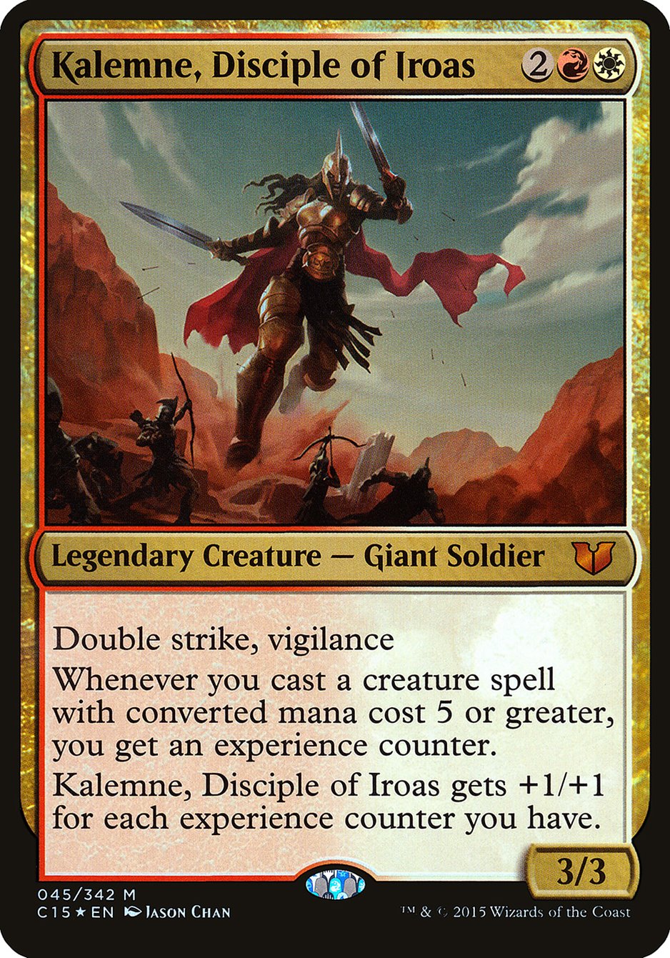 Kalemne, Disciple of Iroas (Oversized) [Commander 2015 Oversized] | Card Citadel