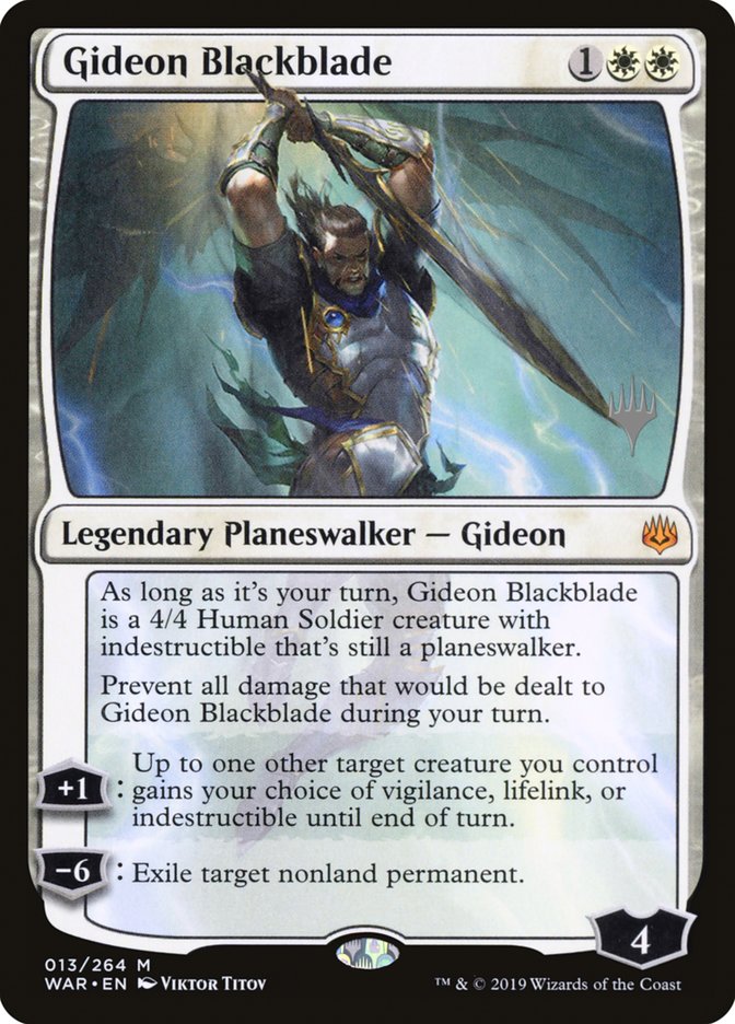 Gideon Blackblade [War of the Spark Promos] | Card Citadel