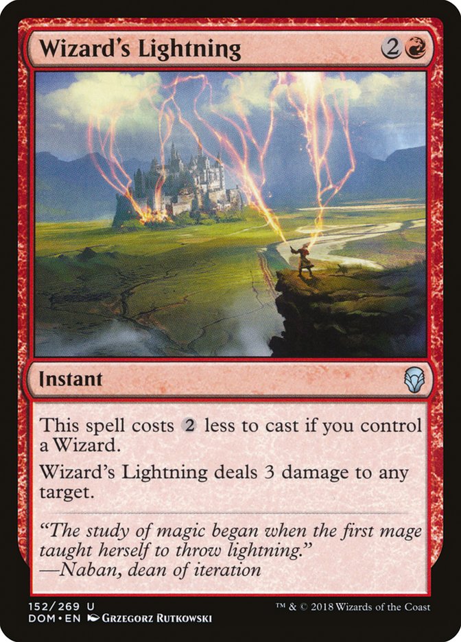 Wizard's Lightning [Dominaria] | Card Citadel